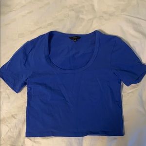 Blue crop top
